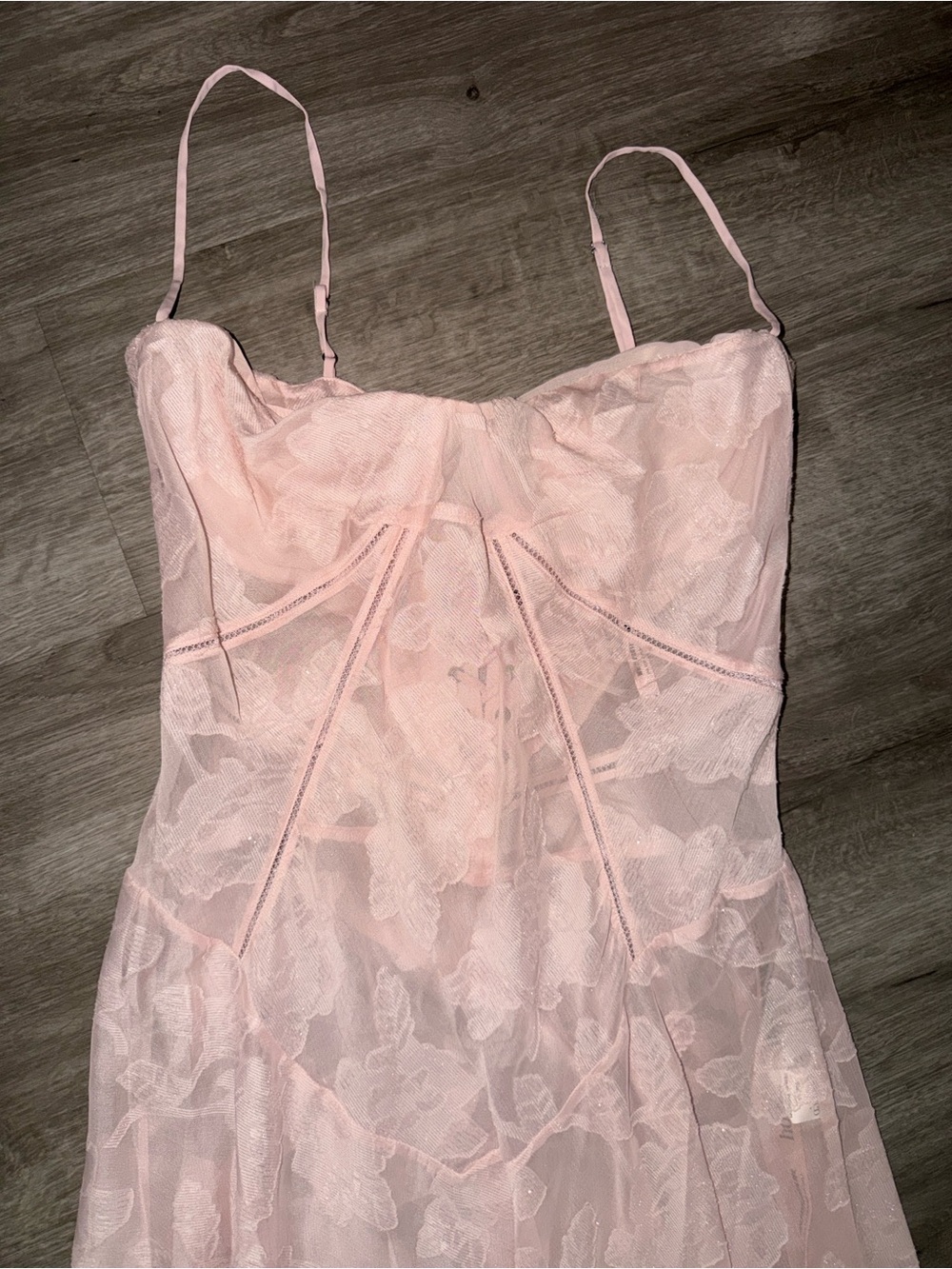 House of CB Blush Pink Lace Maxi Dress - Picture 12 of 15